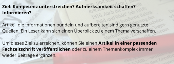 Ziel: Kompetenz unterstreichen Ziel: Kompetenz unterstreichen